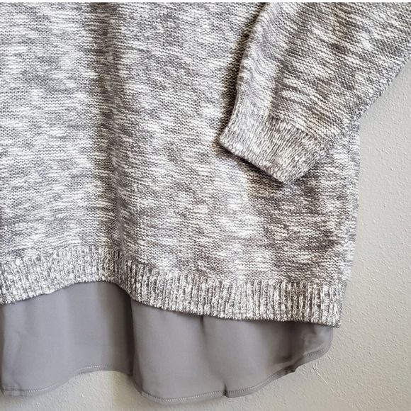 Torrid Knit Cold Shoulder Sweater Layered Hem - Picture 7 of 9